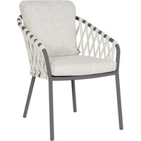 Suns Nappa Dining Stuhl Aluminium/Rope Cross Weaving von Suns