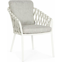 Suns Nappa Dining Stuhl Aluminium/Rope Cross Weaving von Suns