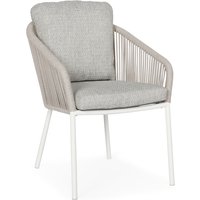 Suns Nappa Dining Stuhl Aluminium/Rope Fishbone von Suns