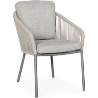 Suns Nappa Dining Stuhl Aluminium/Rope Fishbone von Suns