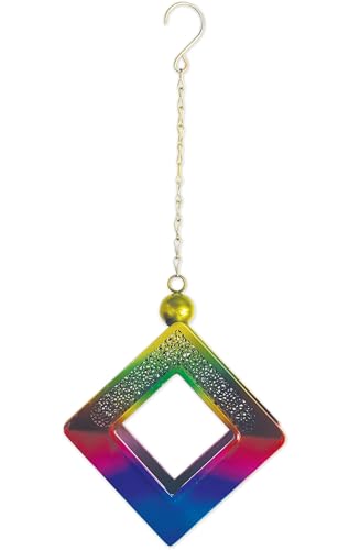 Sunset Vista Designs Vogelfutterstation Metall Modern/MCM Hängend Rautenform Regenbogen 39,0 cm von Sunset Vista Designs