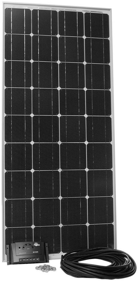 Sunset Solarmodul Stromset AS 140, 140 Watt, 12 V, 140 W, Monokristallin, (Set), für Gartenhäuser oder Reisemobil von Sunset