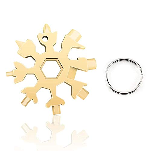 18-in-1 Edelstahl Schneeflocke,Edelstahl Multitool Schneeflocke,MultitoolEdelstahl,Schneeflocken Multi-tool,Sechskantschlüssel,Schraubendreher Flaschenöffner,Multifunktionswerkzeug von Sunshine smile