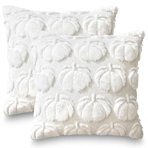 2 Stück Herbstdeko Kissenbezug 50x50cm,Herbst Dekokissen Kissenhülle,Kürbis Kissenbezug,Weiß Kürbisse Herbst Kissenbezüge,Sofakissen Herbstdeko für Innen Auto Sofa Schlafzimmer Wohnzimmer 2 Stück Herbstdeko Kissenbezug 50x50cm,Herbst Dekokissen Kissenhülle,Kürbis Kissenbezug,Weiß Kürbisse Herbst Kissenbezüge,Sofakissen Herbstdeko für Innen Auto Sofa Schlafzimmer Wohnzimmer von Sunshine smile