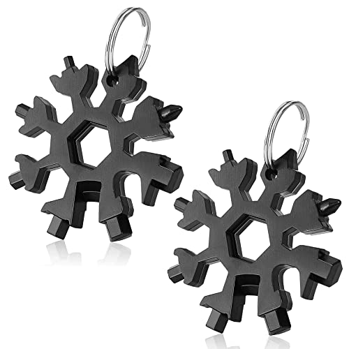 2 Stück Schneeflocken Multitool,18-in-1Snowflake Multitool,Edelstahl Schneeflocke,Multitool Schlusselanhang,Schneeflocke Werkzeug,Mann Geschenk,Coole Werkzeug Kleine Geschenk für Papa,Mann,Frauen von Sunshine smile