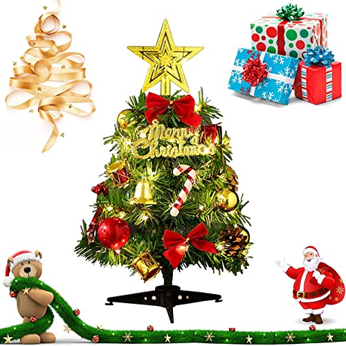 30cm Mini Weihnachtsbaum,Weihnachtsbaum klein beleuchtet,Künstliche kleine tannenbäume,Mini Weihnachts Baum mit LED Lichterketten,Christbaum,Weihnachtsbaum künstlich klein,Weihnachts Baum klein von Sunshine smile