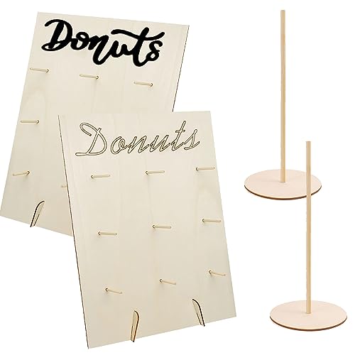 4 Stück Donut Wand Hochzeit,Donuts Ständer Holz,Donuts Stander,Candy Bar Donut Wand,Donut Board,Donut Tafel,Donut Halter,Donut Dekoration für Hochzeiten Geburtstage, Babyparty, Jubiläen, Konditoreie von Sunshine smile