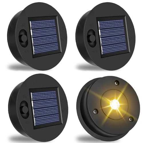 4pcs Solar Ersatzdeckel 8.5cm,Solarleuchten Ersatzteile,Ersatzmodule für Solarlampen,Solarleuchten Ersatz Top,Wasserdicht Solarleuchten Solarpanel Ersatzteil,LED Solarmodule ersatz für Garten Laterne von Sunshine smile