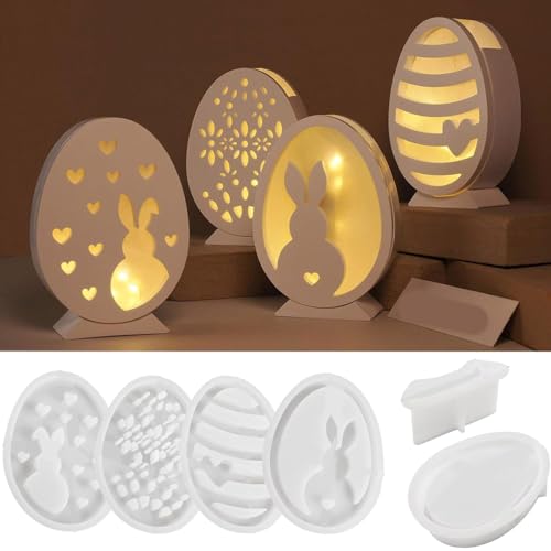 6 Stück Silikonformen Gießformen Ostern,Silikonform Hase,Silikonform Ostern Hase,Hasen Silikonform Zum Gießen,Silikonformen Gießformen Ostern Hasen,Silikonform Ostern Hase,Gießform Ostern von Sunshine smile