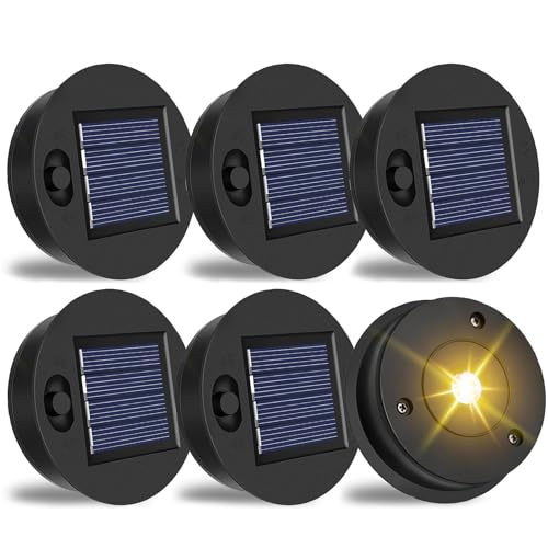 6pcs Solar Ersatzdeckel 8.5cm,Solarleuchten Ersatzteile,Ersatzmodule für Solarlampen,Solarleuchten Ersatz Top,Wasserdicht Solarleuchten Solarpanel Ersatzteil,LED Solarmodule ersatz für Garten Laterne von Sunshine smile