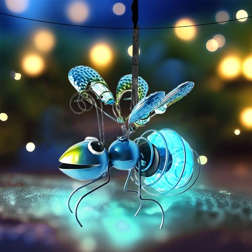 Bienen Deko Solarleuchte,Hängende Lampen Solar Biene Tiere Lichter,Außen Gartendeko Lichterketten,Solardeko Biene Aussen Garten Deko,Solarlampen für Außen Gartenleuchten,Terrasse,Balkon von Sunshine smile
