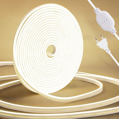 COB LED Streifen Dimmbar 1M,24V LED Streifen Naturweiß 4000K,Hohe Dichte LED Strip Lights mit Netzteil,8mm Breite Band für Haus Dekoration,Küche,Schlafzimmer,Spiegel DIY Beleuchtung von Sunshine smile