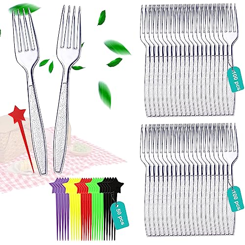 250PCS Plastikbesteck,Plastikgabeln,Plastikbesteck Messer und Gabel,Plastik Messer Gabel,Party Besteck Plastik,Party Besteck Wiederverwendbar von Sunshine smile