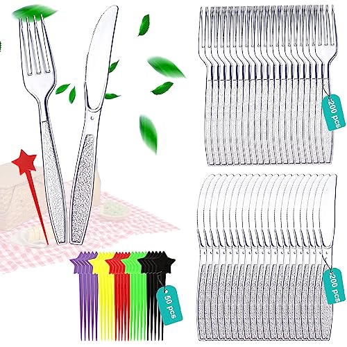 450PCS Plastikbesteck,Plastikgabeln,Plastikbesteck Messer und Gabel,Plastik Messer Gabel,Party Besteck Plastik,Party Besteck Wiederverwendbar von Sunshine smile