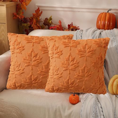 Sunshine smile 2 Stück Plüsch Herbst Kissenbezüge 50×50cm,Herbstdeko Kissenbezug Ahornblatt,Tufteter Deko Garten ZierKissenbezug,Halloween Zimmer Deko Aesthetic für Modern Halloween Innen Sunshine smile 2 Stück Plüsch Herbst Kissenbezüge 50×50cm,Herbstdeko Kissenbezug Ahornblatt,Tufteter Deko Garten ZierKissenbezug,Halloween Zimmer Deko Aesthetic für Modern Halloween Innen von Sunshine smile