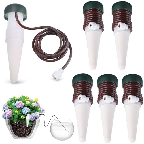 Sunshine smile 5 Stück Wasserspender für Zimmerpflanzen,Bewässerungssystem Balkon,Automatische Bewässerung Zimmerpflanzen,Selbstbewässerung Bewässerungssystem von Sunshine smile