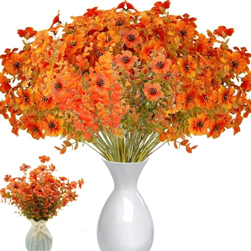 Sunshine smile 6 Bündel Herbstblumen Künstlich,Künstliche Herbststrauß Herbstdeko Kunstblume,Kunstblumen Herbst Deko,Künstliche Blumen Herbst Balkonpflanzen für Innen Tisch Draußen Outdoor Deko von Sunshine smile