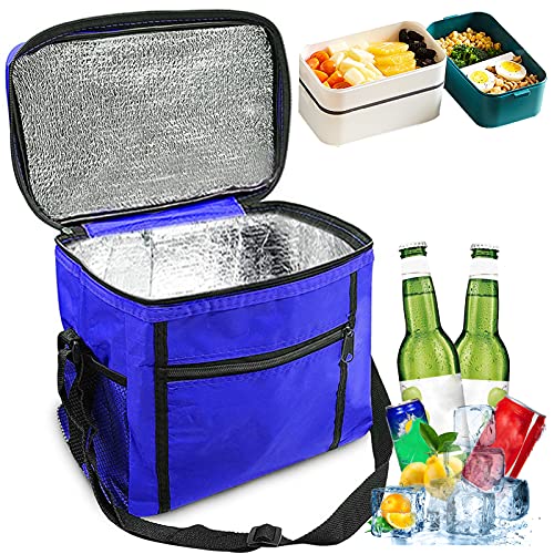 Sunshine smile Kühltasche Faltbar,Picknicktasche Kühltasche,Thermotasche Klein,Isoliertasche Lunch,Kühltasche Eistasche,Lunch Tasche,Kühlbox für Picknick 10L (Blau) von Sunshine smile