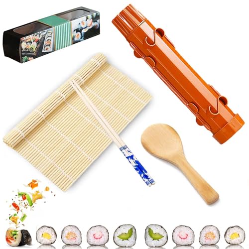 Sushi Maker Roller,Sushi Set zum Selber Machen,6-teiliges Sushi Bazooka Set,Sushi Roller Multifunktionale für Anfänger,Sushimaker und Bambusmatte,DIY Sushi Roller Tool für Anfänger zu Hause Sushi Maker Roller,Sushi Set zum Selber Machen,6-teiliges Sushi Bazooka Set,Sushi Roller Multifunktionale für Anfänger,Sushimaker und Bambusmatte,DIY Sushi Roller Tool für Anfänger zu Hause von Sunshine smile