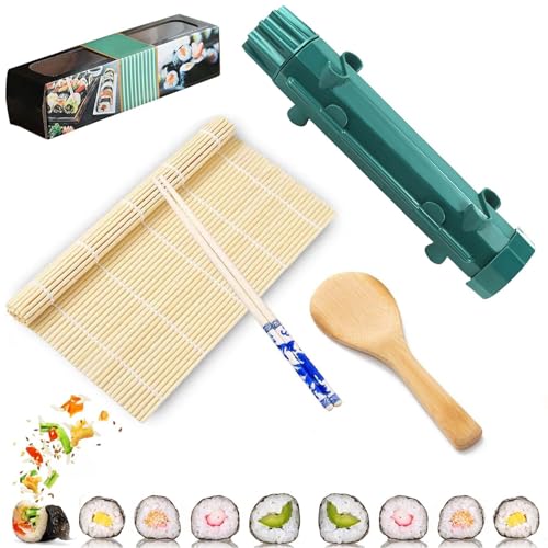 Sushi Maker Roller,Sushi Set zum Selber Machen,6-teiliges Sushi Bazooka Set,Sushi Roller Multifunktionale für Anfänger,Sushimaker und Bambusmatte,DIY Sushi Roller Tool für Anfänger zu Hause Sushi Maker Roller,Sushi Set zum Selber Machen,6-teiliges Sushi Bazooka Set,Sushi Roller Multifunktionale für Anfänger,Sushimaker und Bambusmatte,DIY Sushi Roller Tool für Anfänger zu Hause von Sunshine smile
