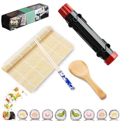 Sushi Maker Roller,Sushi Set zum Selber Machen,6-teiliges Sushi Bazooka Set,Sushi Roller Multifunktionale für Anfänger,Sushimaker und Bambusmatte,DIY Sushi Roller Tool für Anfänger zu Hause Sushi Maker Roller,Sushi Set zum Selber Machen,6-teiliges Sushi Bazooka Set,Sushi Roller Multifunktionale für Anfänger,Sushimaker und Bambusmatte,DIY Sushi Roller Tool für Anfänger zu Hause von Sunshine smile