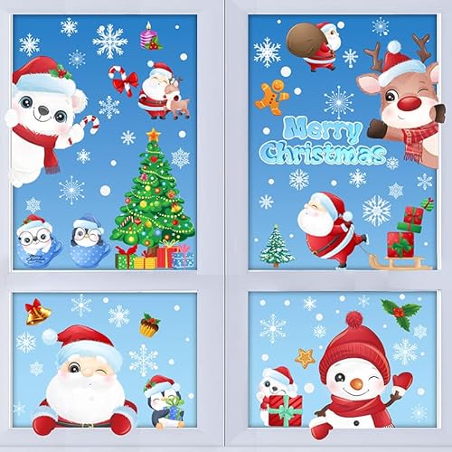 Weihnachts-Fenster Dekoration,Fensterbilder Weihnachten,Schneeflocken Weihnachtsdeko,Weihnachtsdeko,Winter Dekoration,Fensterdeko Schneeflocken,Weihnachten Fensterdeko von Sunshine smile
