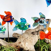 Glas Fisch Fee Gartendeko/Aquarium Dekor Miniaturgarten Zimmerpflanze Made To Order von SunshineDreadBeads