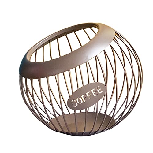 Kaffeekapsel-Halter, Kaffeekapselkorb Kaffeekapsel Organizer Metall Kaffeekapseln Aufbewahrung K-Tassen und Espresso Kaffee Pod Halter Korb für Theke Kaffeebar von SunshineFace