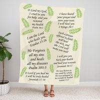 Personalisiert Mit Ihrer Bibel Zitate Gebetsdecke, Schriftdecke, Religiöse Decke, Christliche Geschenke, Christlicher Werfen, Religiöses Geschenk von SunshineGarments