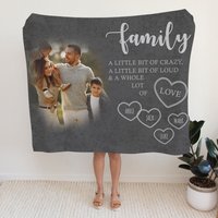 Personalisierte Familiendecke, Individuelle Decke, Gedenkdecke, Familiengeschenke, Geschenk Für Familie, Fotodecke, Namensdecke, Liebesdecke von SunshineGarments