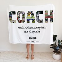 Personalisierte Foto-Decke | Coach Wertschätzung Geschenk Foto Decke Benutzerdefinierte Kuscheldecke Jahres Team von SunshineGarments