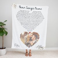 Paar-Decke, Verlobungsgeschenk, Jubiläumsgeschenk, Namensdecke, Hochzeitsdecke, Song-Decke, Liebesdecke, Jubiläumsdecke von SunshineGarments