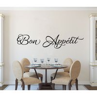 Bon Appetit Wandtattoo Küche Esszimmer Vinyl-Aufkleber Wandbild in 13 Verschiedenen Größen Und 30 Farben Erhältlich von SunshineStickers4you