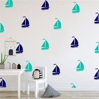 Set Mit Segelboot-Wandaufklebern Konfetti - Mehrere Farben, Größen Und Mengen Erhältlich von SunshineStickers4you