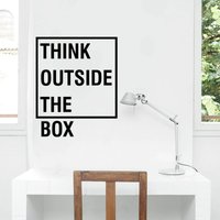 Think Outside The Box Wandaufkleber Vinyl-Aufkleber Wandkunst Wandbild in 10 Verschiedenen Größen Und 30 Farben Erhältlich von SunshineStickers4you