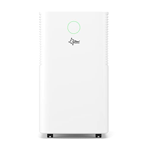 SUNTEC DryFix 12 EQ Luftentfeuchter – Für Räume bis 34 m2 bzw. 80 m3 – Raumentfeuchter mit 12 l/Tag Entfeuchtung – 3 in 1 Entfeuchter + Luftreiniger + Wäschetrockner – Mobil und elektrisch Weiß von Suntec Wellness