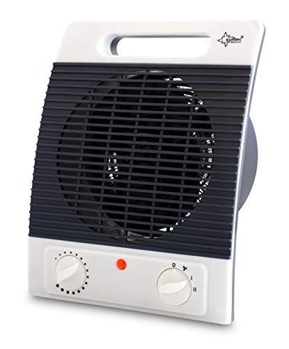 SUNTEC Heizlüfter AirBooster 2000 | Fan Heizung Ventilator Elektrisch 2000 Watt | 2 Stufen, Leise | Energiesparend | Heizer für Tisch, Schreibtisch, Büro, zum Heizen der Wohnung Heitz Lüfter von Suntec Wellness