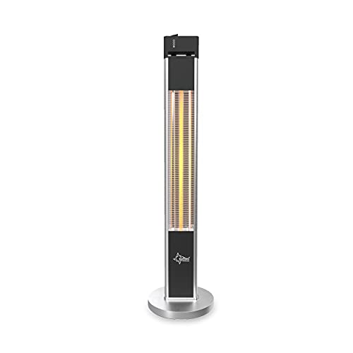 SUNTEC Infrarot-Heizstrahler mit Fernbedienung | Heat Patio 2000 Carbon Wärmestrahler für Terrasse | Outdoor Terrassenheizer für Balkon, Garten max. 2000 Watt Infrarotstrahler Strahlwasser-Schutz von Suntec Wellness