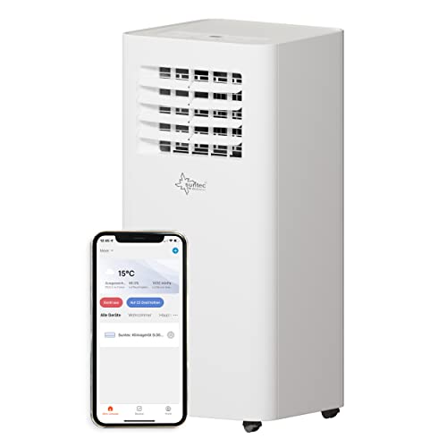 SUNTEC Mobiles Klimagerät CoolMaster 2.0 Eco R290 APP – Klimaanlage mobil und leise mit Smart App Steuerung – Entfeuchter für Räume bis 25 qm – Mobile Kühlung in Wohnung & Büro – 7.000 BTU von Suntec Wellness