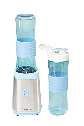 SUNTEC Smoothie Maker SMO-9936 | Edelstahl Smoothiemaker 600ml Trinkflasche To Go/für Obst-Smoothies | Shaker Spülmaschinenfeste Flasche BPA-Frei Mixer Elektrisch 350 Watt von Suntec Wellness