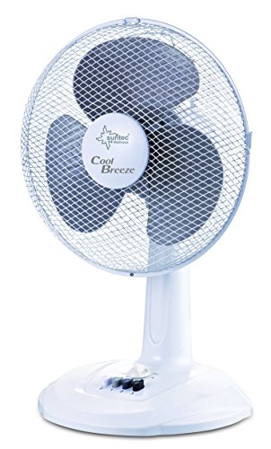 SUNTEC Tischventilator Timer CoolBreeze 3000 TV - Leise 30 cm, 40 Watt | Tisch Ventilator 3 Stufen, Tragbar | Windmaschine Weiss | Fan für Schreibtisch, Schlafzimmer, Büro, Bürotisch, Wohnung von Suntec Wellness