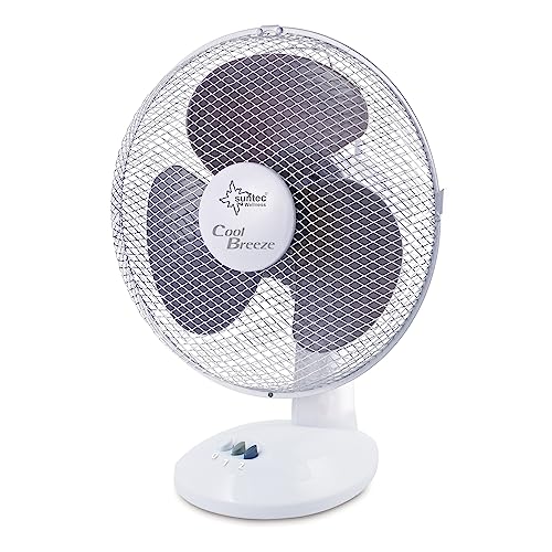 SUNTEC Tischventilator CoolBreeze - Leise 25 cm, 30 Watt | Tisch Ventilator 2 Stufen, Tragbar | Fan Kühlung Windmaschine Weiss | für Schreibtisch, Schlafzimmer, Büro, Wohnung, Terrasse, Balkon SUNTEC Tischventilator CoolBreeze - Leise 25 cm, 30 Watt | Tisch Ventilator 2 Stufen, Tragbar | Fan Kühlung Windmaschine Weiss | für Schreibtisch, Schlafzimmer, Büro, Wohnung, Terrasse, Balkon von Suntec Wellness