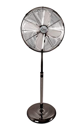 SUNTEC Ventilator Leise | Standventilator CoolBreeze 5000 | 50 cm Durchmesser, 60 Watt | Stand Fan Windmaschine Metall Chrom Lüfter | für Bett, Schlafzimmer, Büro, Wohnung, Balkon von Suntec Wellness