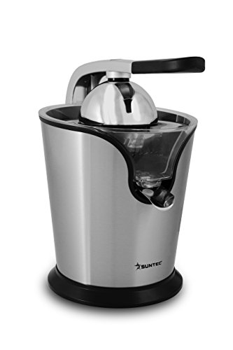 SUNTEC Zitruspresse ZIP-8441 pro – Elektrisch mit Hebel und Sieb – Kleine Edelstahl Saftpresse für Orangen + Zitronen + Limetten – Elektrische Presse mit abnehmbarem Saft Behälter & max 160 Watt SUNTEC Zitruspresse ZIP-8441 pro – Elektrisch mit Hebel und Sieb – Kleine Edelstahl Saftpresse für Orangen + Zitronen + Limetten – Elektrische Presse mit abnehmbarem Saft Behälter & max 160 Watt von Suntec Wellness