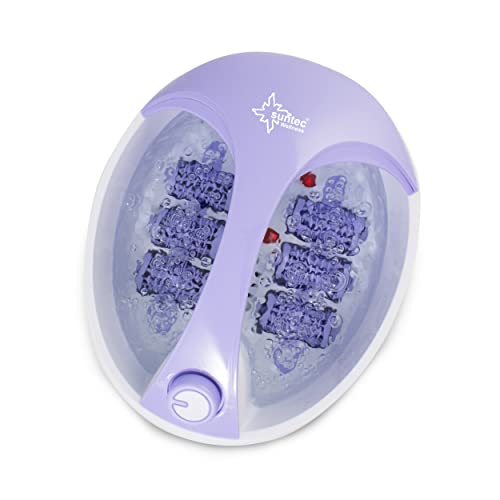SUNTEC elektrisches Massage Fußbad | Fußmassagegerät mit Vibration, Massage Rollen und Infrarot | Fuß Wanne mit Aufheiz + Wärmefunktion zur Entspannung der Füße | FMA-8663 comfort pro von Suntec Wellness