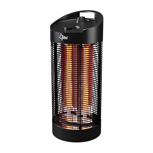 SUNTEC Carbonheizstrahler Heat Ray Carbon Tower 1200 OSC [Bis 41 m³ (~17 m²), Infrarotwärmestrahlung, Oszillation, 1200 W] von Suntec Wellness