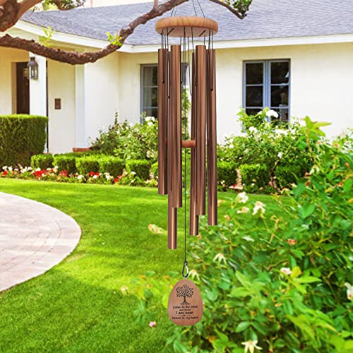 Noble House Windspiele mit großem tiefen Ton, 106,7 cm, stimmtes Windspiel, großes Windspiel tiefem sowohl Innen- als auch Außendekoration in Ihrem Garten, Veranda, Hinterhof und Terrasse (Bronze) von Suntimber