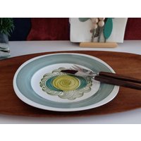 Rörstrand Elvira Handbemalter Teller 22 cm Entworfen Von Margareta Hennix, Vintage Porzellan Servierplatte Rörstrand Schweden von Suntori