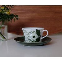 Vintage Schweden Rörstrand Fia Kaffeetasse Mit Untertasse 150Ml, Teetasse Keramik Geschirr Vintage Schweden Rörstrand Fia Kaffeetasse Mit Untertasse 150Ml, Teetasse Keramik Geschirr von Suntori