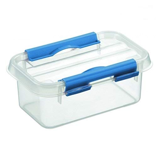 Sunware 12 x Q-line Box 0,5 Liter - 150 x 100 x 63 mm - transparent/blau von Sunware